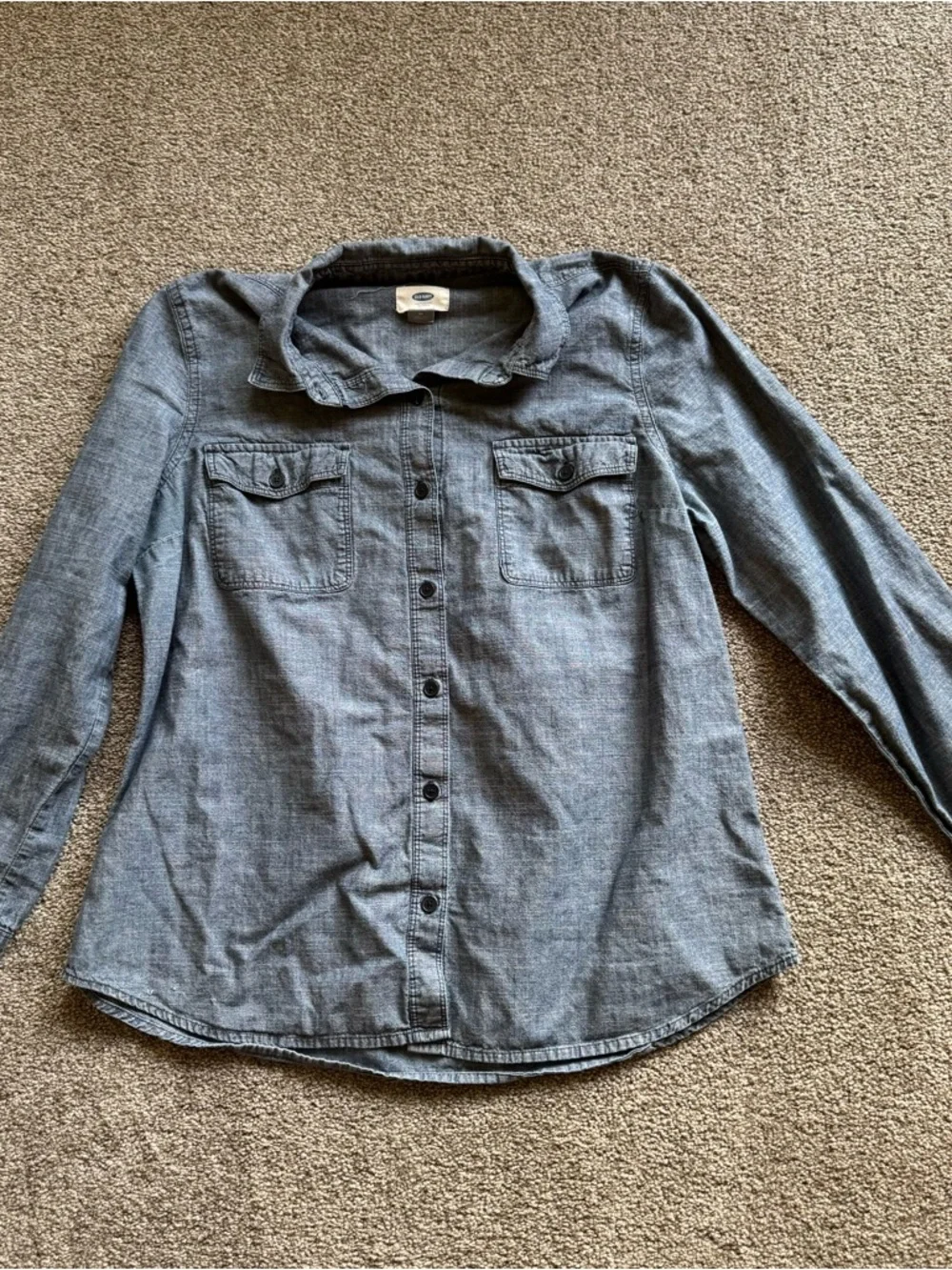 100% Cotton Old Navy Button Down Long Sleeve Shirts Lot of Three - Picture 4 of 13